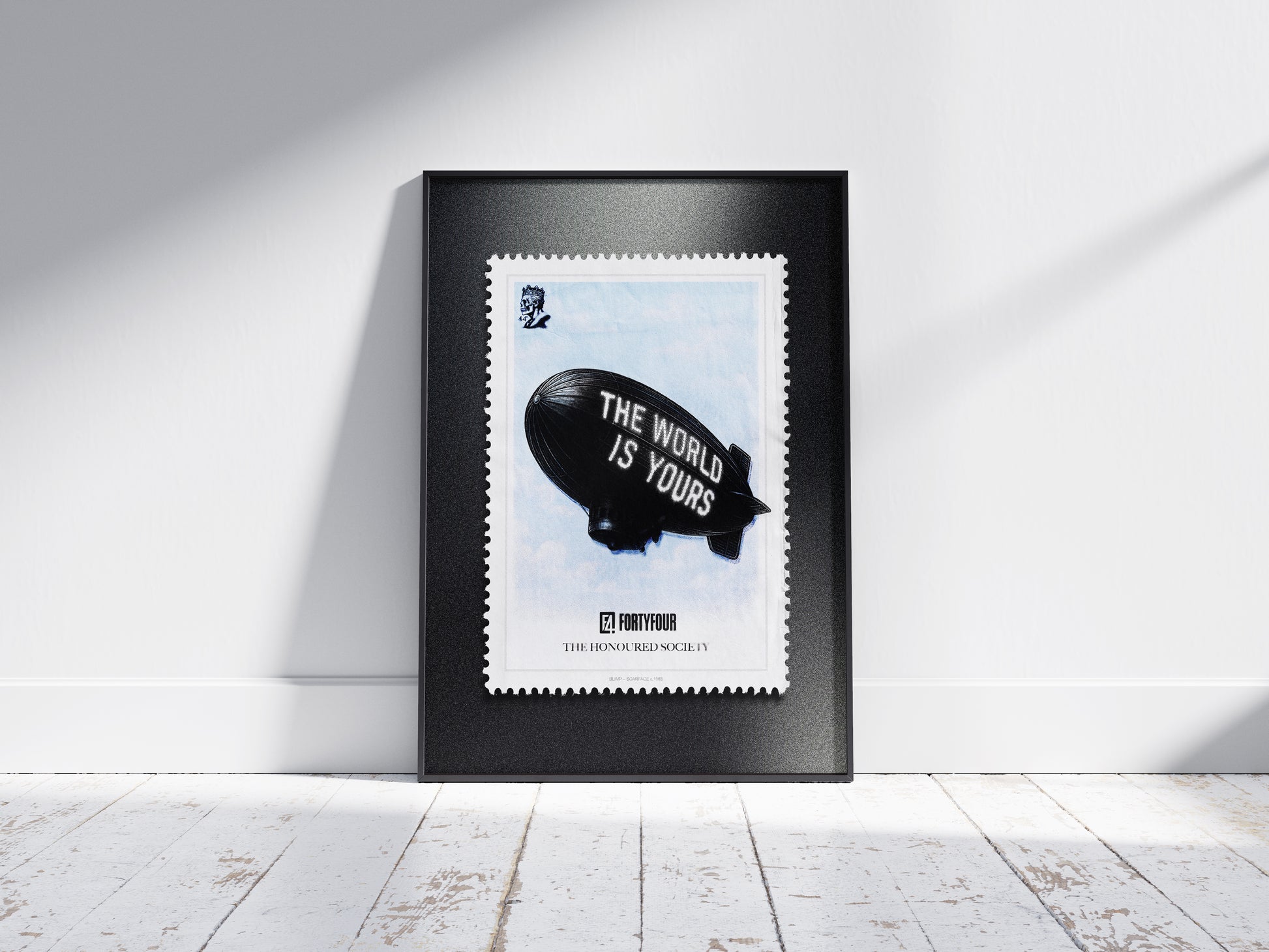 The World Is Yours – Blimp Edition Stamp Art Print