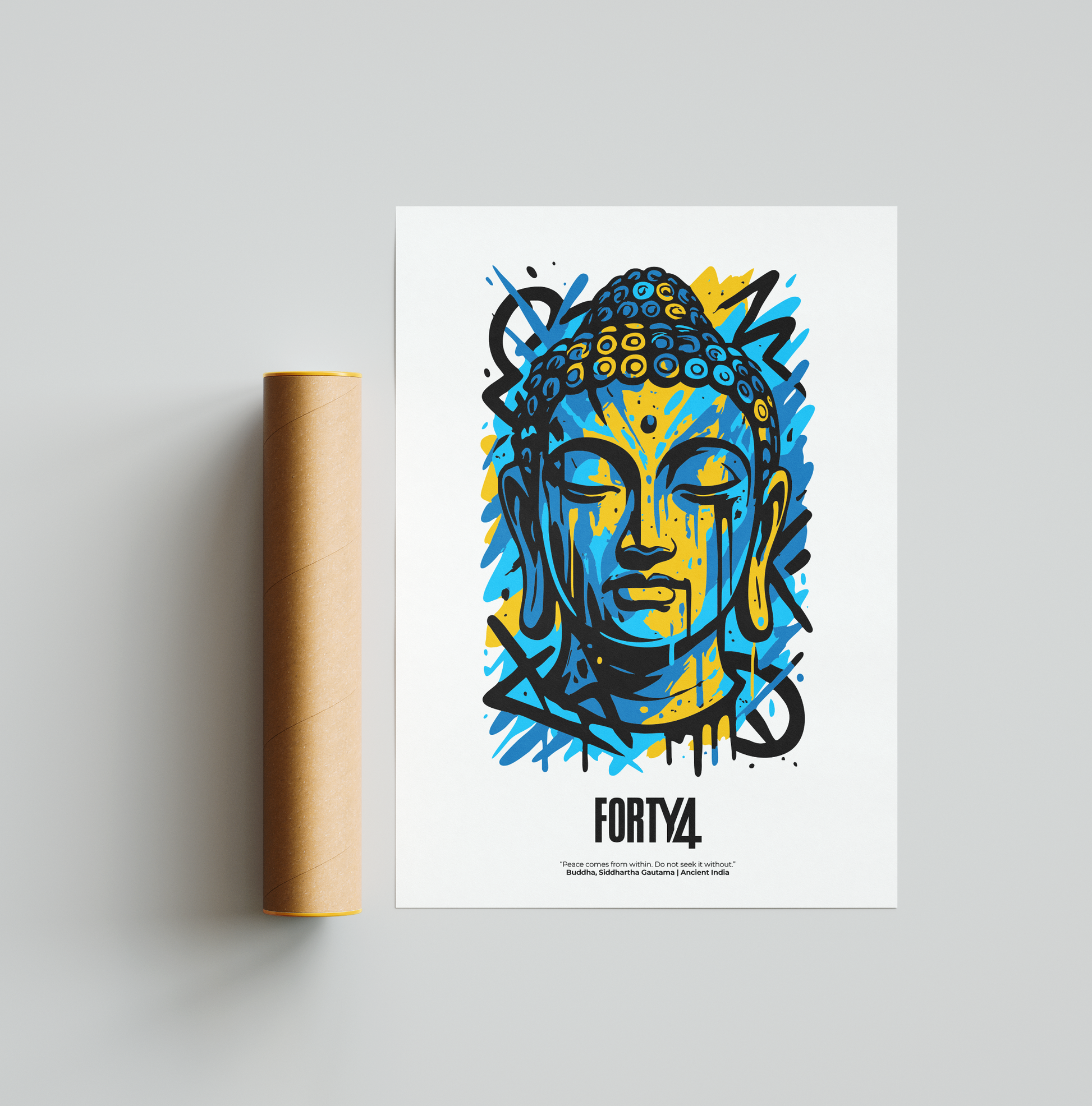 Buddha – Graffiti-Style Tranquility Art Print