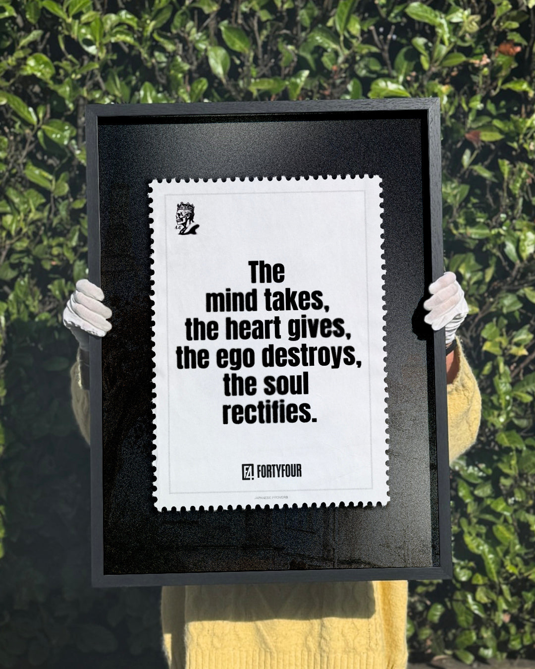 The Mind Takes, The Heart Gives — Japanese Proverb Art Print