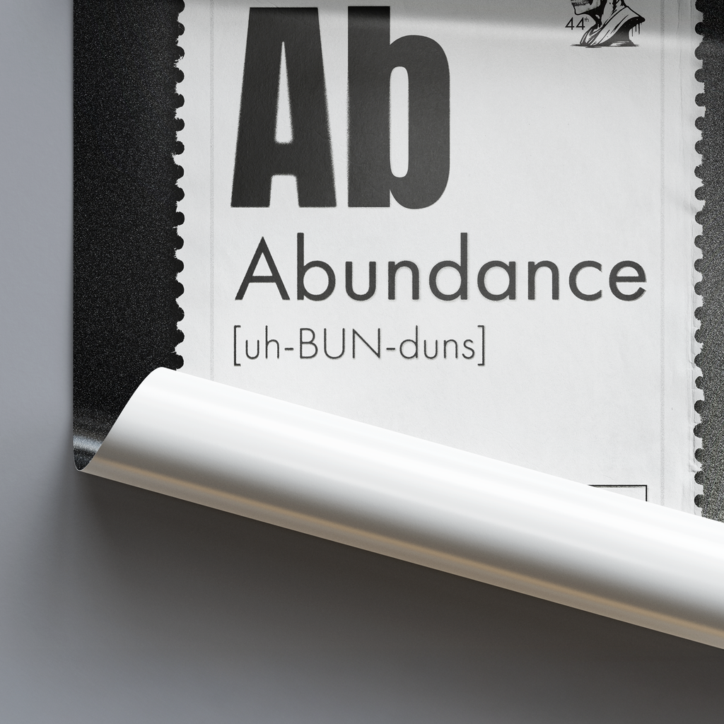 Abundance — Typography Art Print