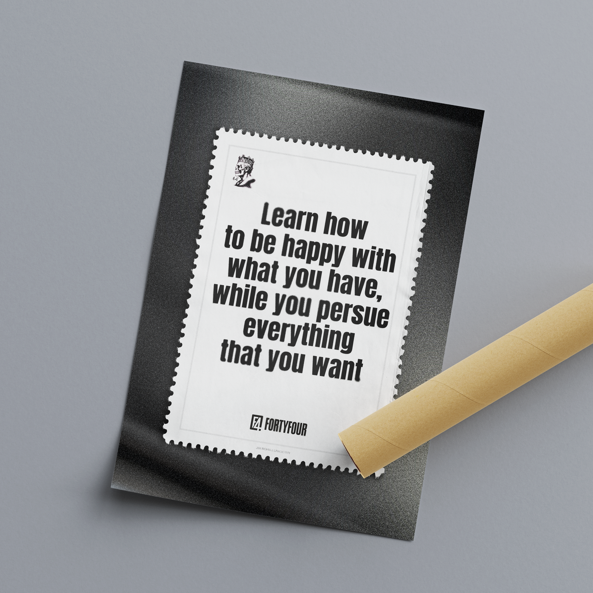 Gratitude & Ambition Quote — Jim Rohn Art Print
