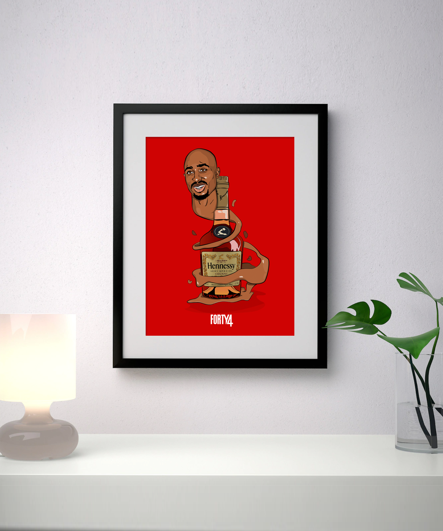 Tupac Shakur X Hennessy Poster