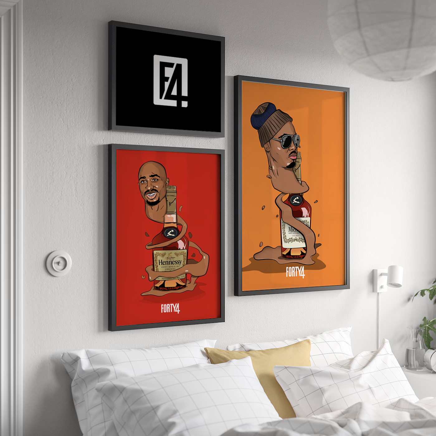 Tupac Shakur X Hennessy Poster