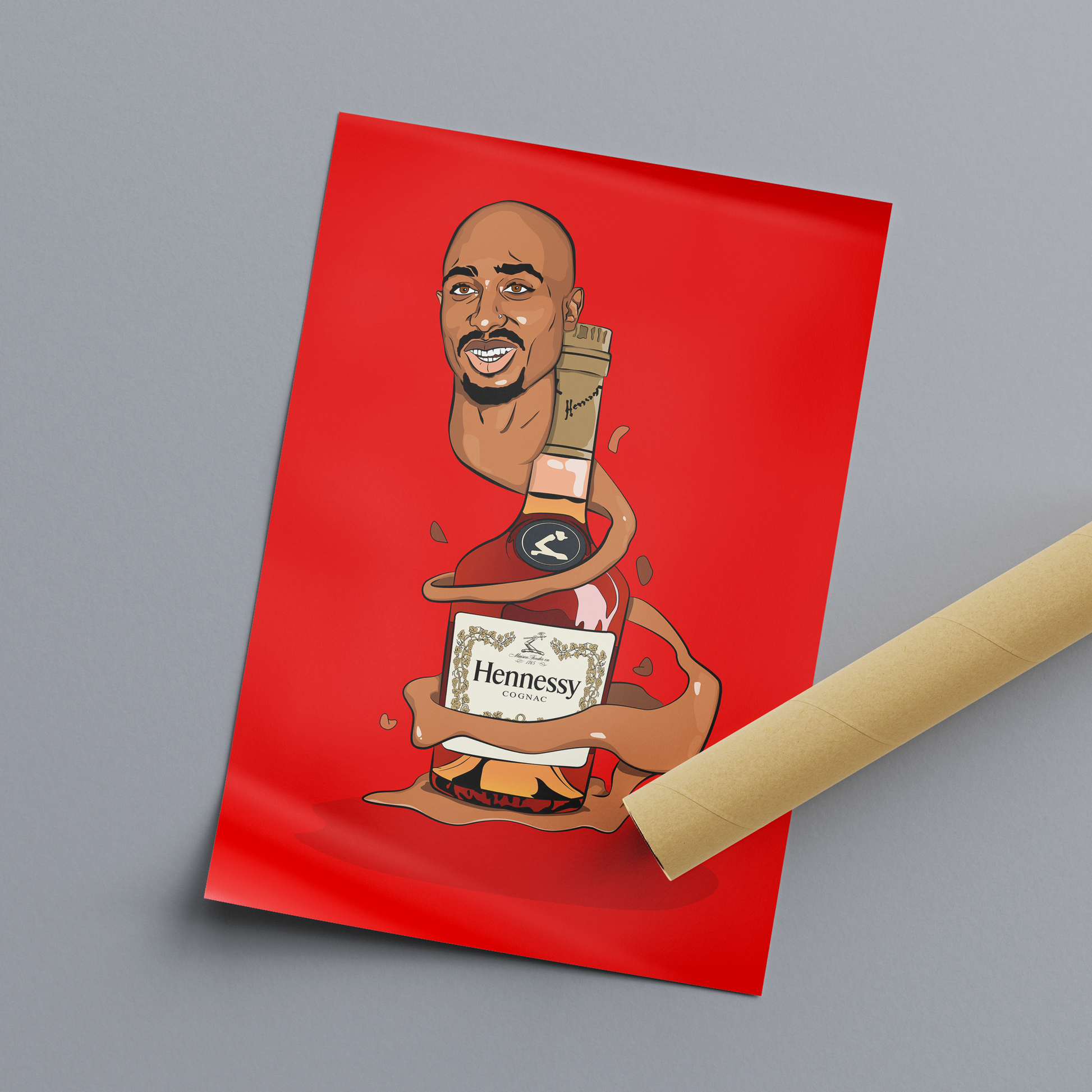 Tupac Shakur X Hennessy Poster